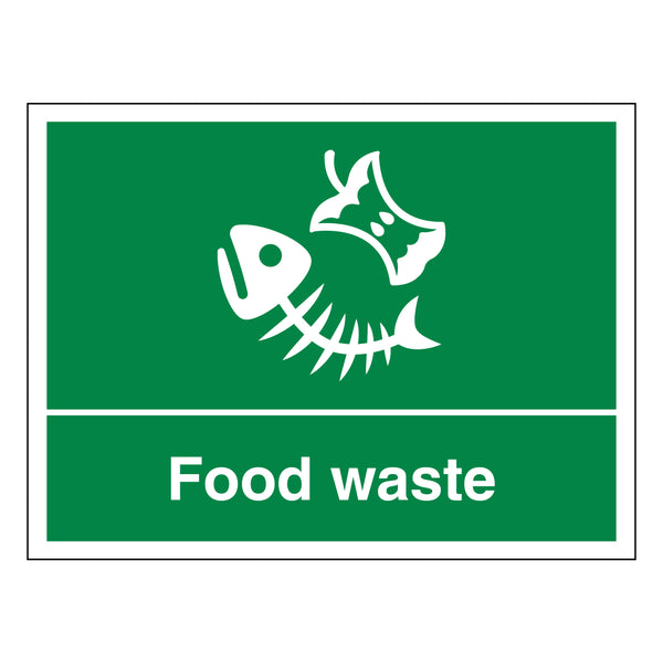 Food Waste Recycling Safety Sign Durable Guide For Businesses ...