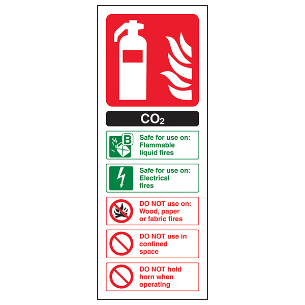 CO2 Fire Extinguisher Safety Sign Essential For Workplace