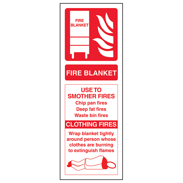 Fire Blanket ID Safety Sign EN ISO 7010 For Workplace