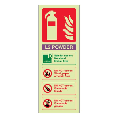 Gitd L2 Powder ID Safety Sign Glow In Darkness For Sites