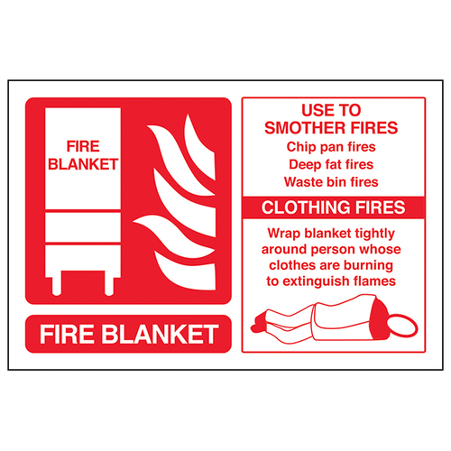 Fire Blanket Safety Sign Essential BS Compliant Workplace