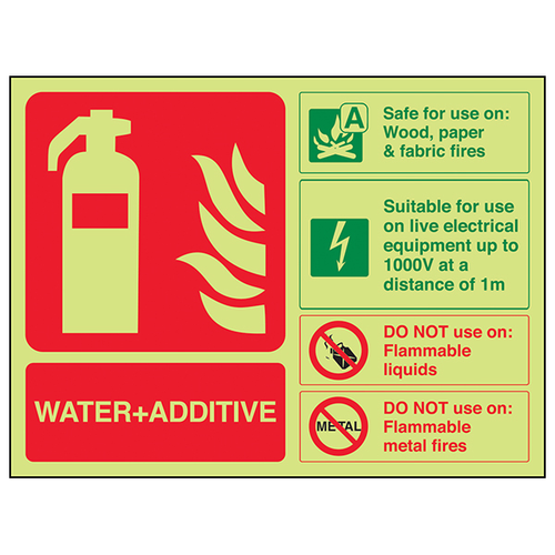GITD Water Additive ID Safety Sign Glow For Facilities