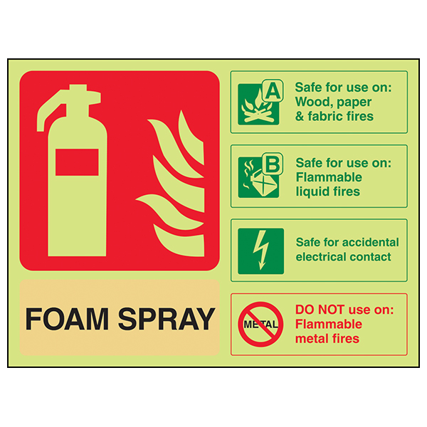 GITD Foam Spray Electrical ID Safety Sign For Fire Staff