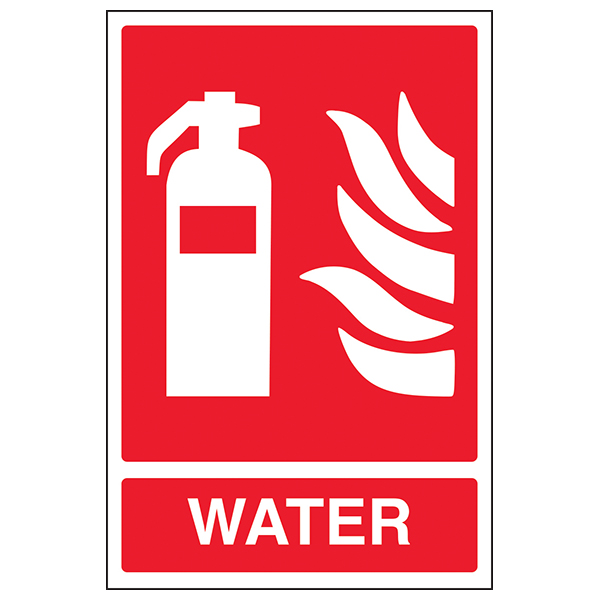 General Water Fire Extinguisher Safety Sign BS5499 Essential