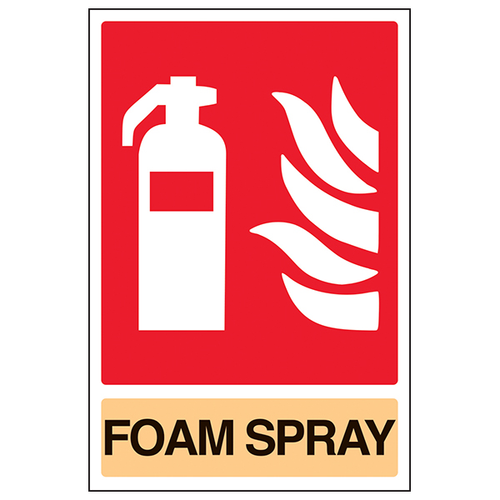Foam Fire Extinguisher Safety Sign Durable Workplace
