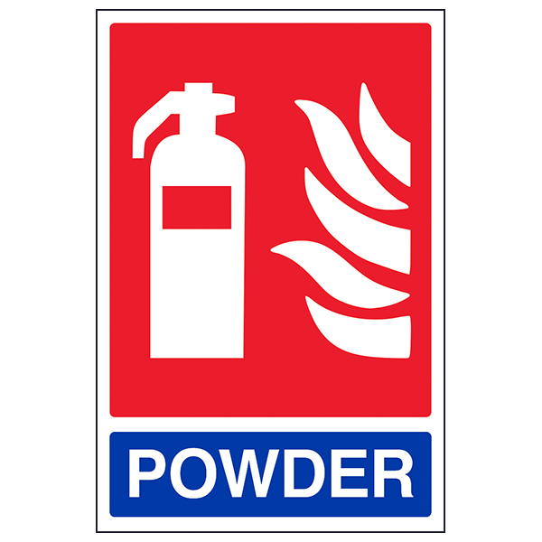 Compliant General Powder Fire Extinguisher Safety Sign Staff