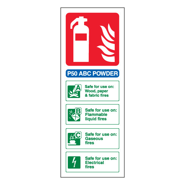 P50 ABC Powder Extinguisher BS5499 Compliant For Workplaces