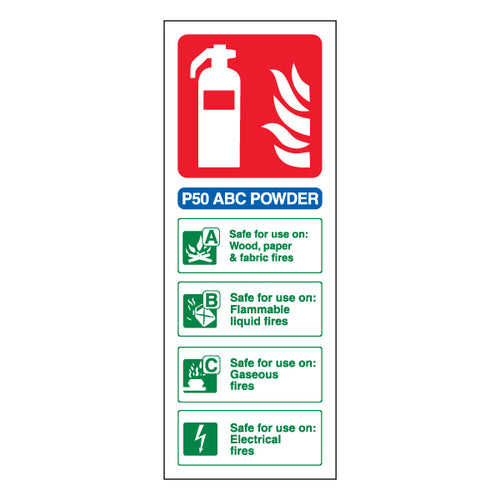 P50 ABC Powder Extinguisher BS5499 Compliant For Workplaces