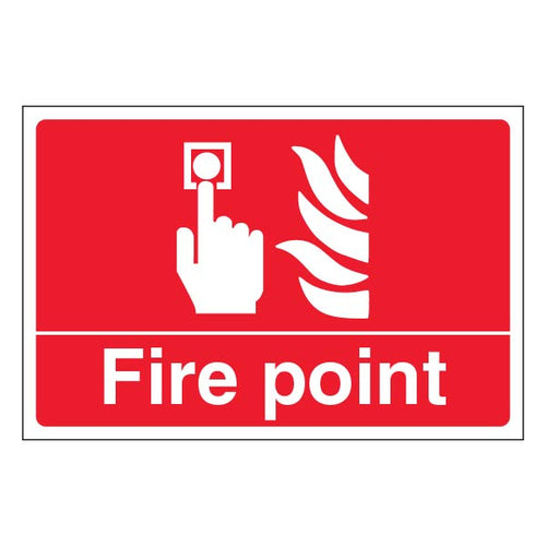 Fire Point Large Landscape Safety Sign EN ISO 7010 Pro