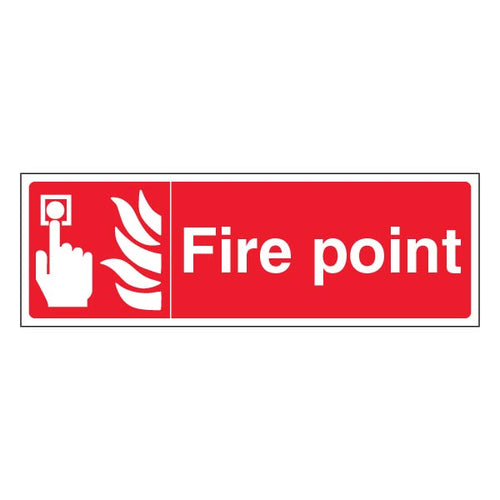 Fire Point Location Safety Sign Clear BS5499 Workplace