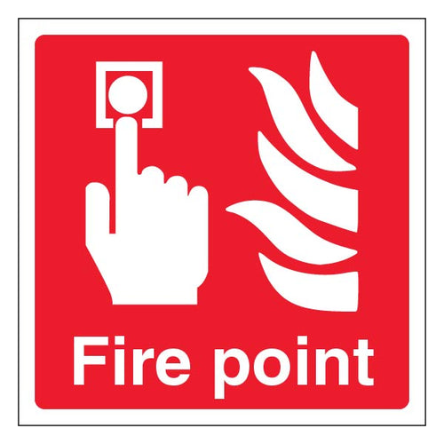 Fire Point Square Safety Sign BS5499 Durable For Offices