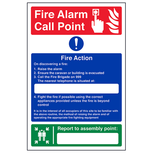 Fire Point Safety Sign BS5499 EN ISO 7010 For Workplace