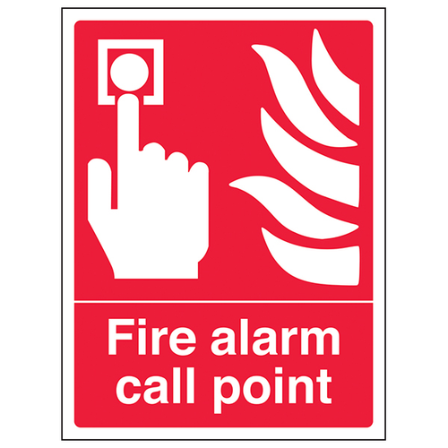 Fire Alarm Call Point Safety Sign Portrait For Facilities