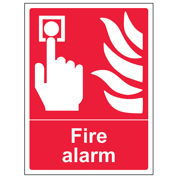 Fire Alarm Safety Sign High Visibility Compliant Workplace