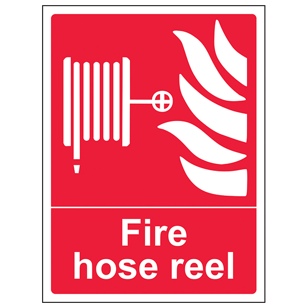 Fire Hose Reel Safety Sign BS Compliant For Workplaces