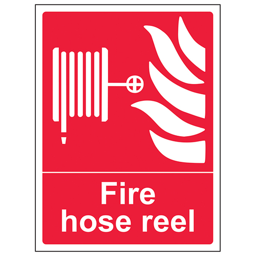 Fire Hose Reel Safety Sign BS Compliant For Workplaces