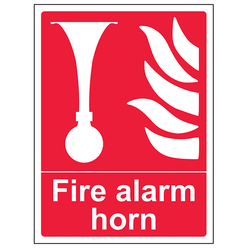 Fire Alarm Horn Safety Sign Clear Marking For Workplaces