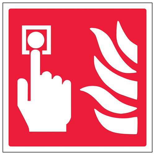 Fire Alarm Symbol Safety Sign Compliant EN ISO 7010 Sites