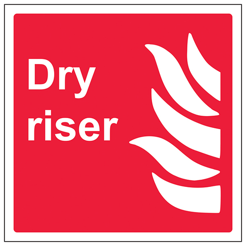 Dry Riser Safety Sign Compliant EN ISO 7010 For Buildings