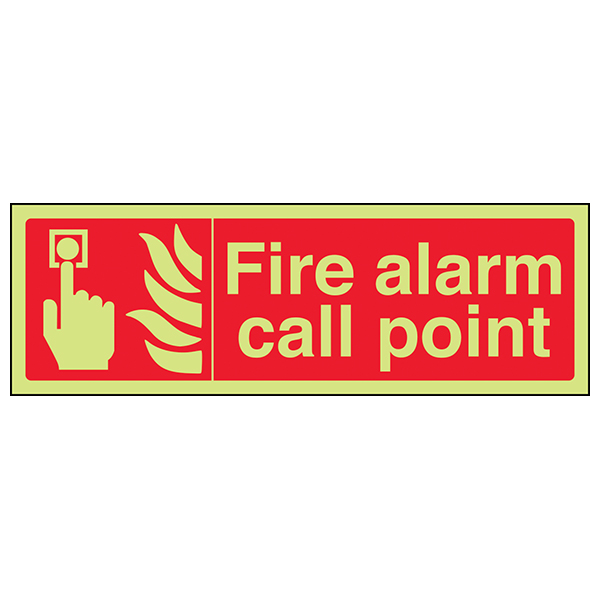 GITD Fire Alarm Call Point Safety Sign For Buildings