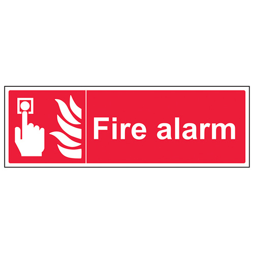 Fire Alarm Safety Sign Compliant EN ISO 7010 For Workplaces
