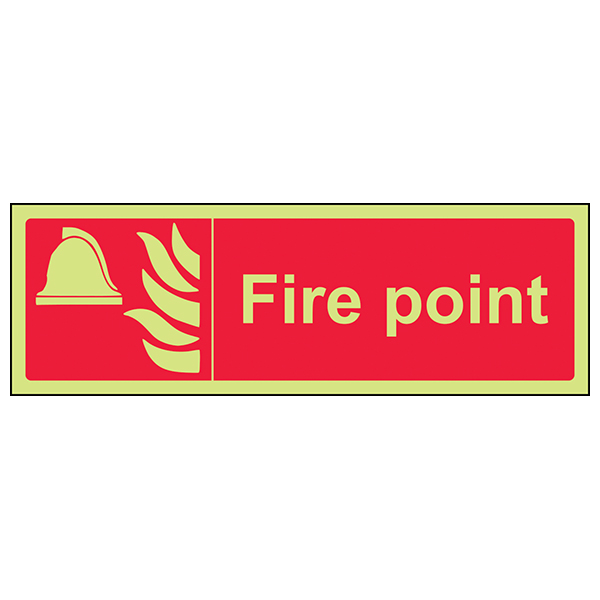 GITD Fire Point Safety Sign For Workplace High Visibility