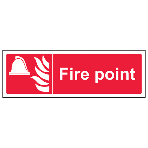 Fire Point Safety Sign Compliant Visible For Workplace