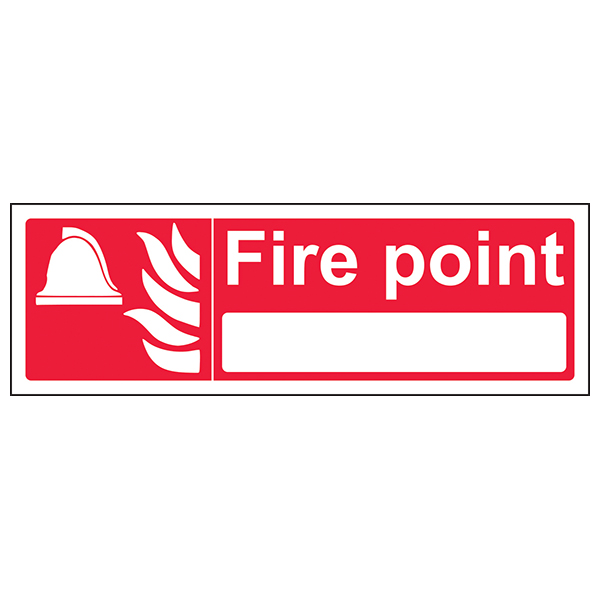 Fire Point Safety Sign Durable BS Compliant For Workplace