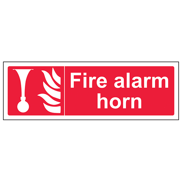 Fire Alarm Horn Safety Sign BS Compliant Clear For Workplace