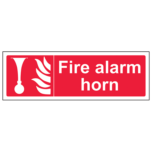 Fire Alarm Horn Safety Sign BS Compliant Clear For Workplace