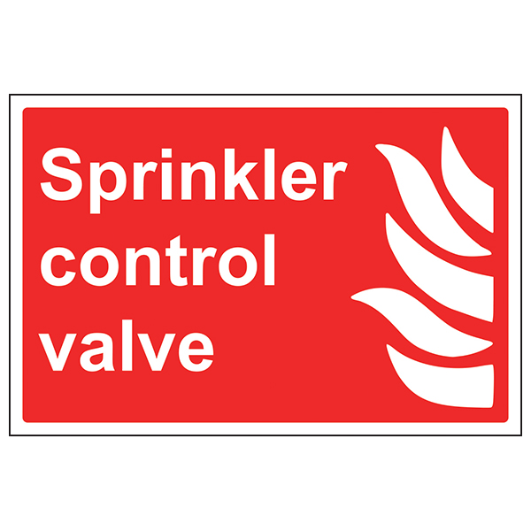 Sprinkler Control Valve Safety Sign Durable For Facilities