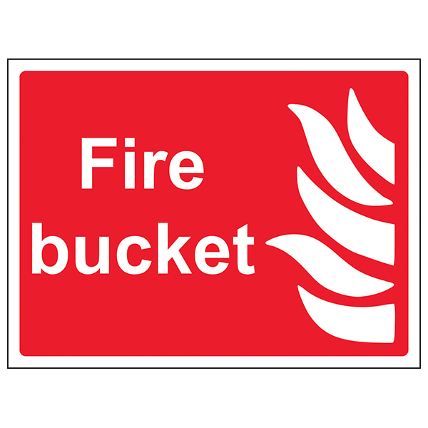 Fire Bucket Safety Sign EN ISO 7010 Compliant For Workplace