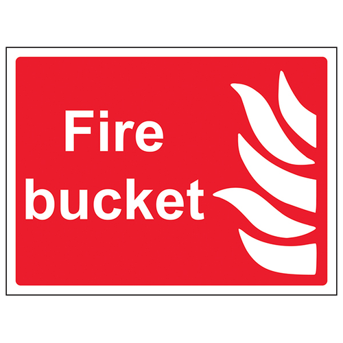 Fire Bucket Safety Sign EN ISO 7010 Compliant For Workplace