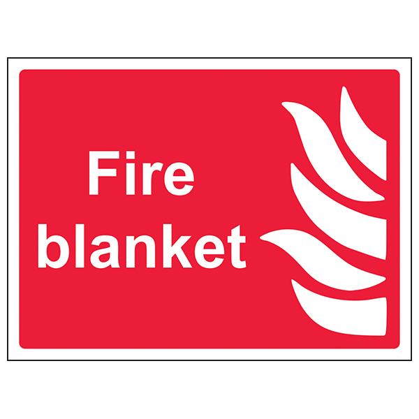 Fire Blanket Safety Sign Compliant For Workplaces EN ISO