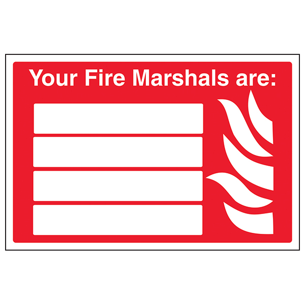 Fire Marshal Safety Sign BS Compliant Durable Workplace