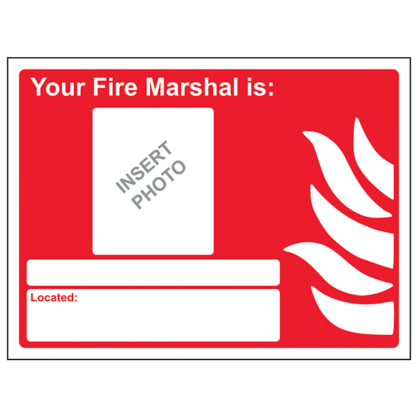 Fire Marshal Safety Sign Compliant EN ISO 7010 For Staff