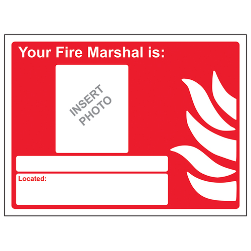 Fire Marshal Safety Sign Compliant EN ISO 7010 For Staff