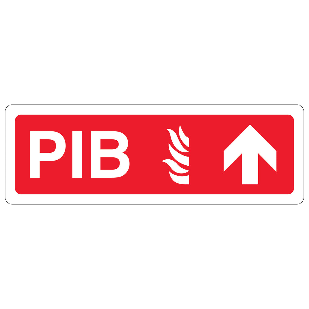 PIB Arrow Up Safety Sign For Fire Service Rapid Aid