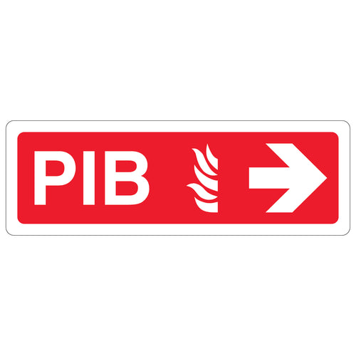 PIB Arrow Right Safety Sign For Fire Service Quick Guide