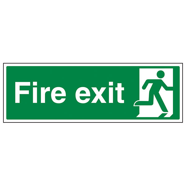 Final Fire Exit Man Right Safety Sign Compliant For Office