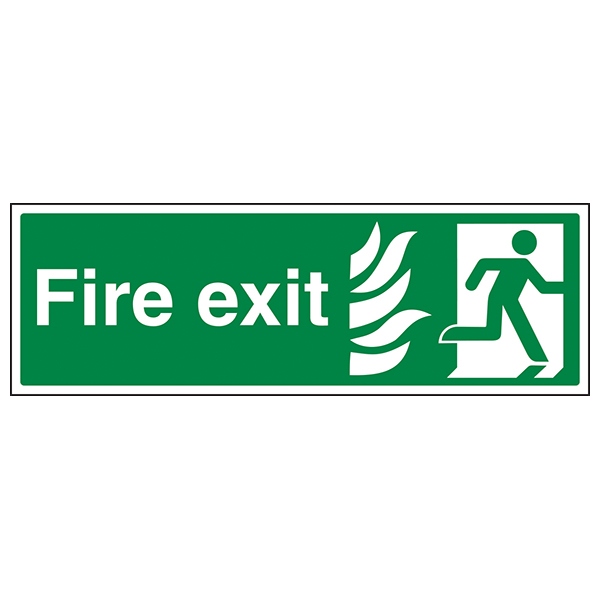 NHS Fire Exit Man Right Safety Sign Essential For Hospitals