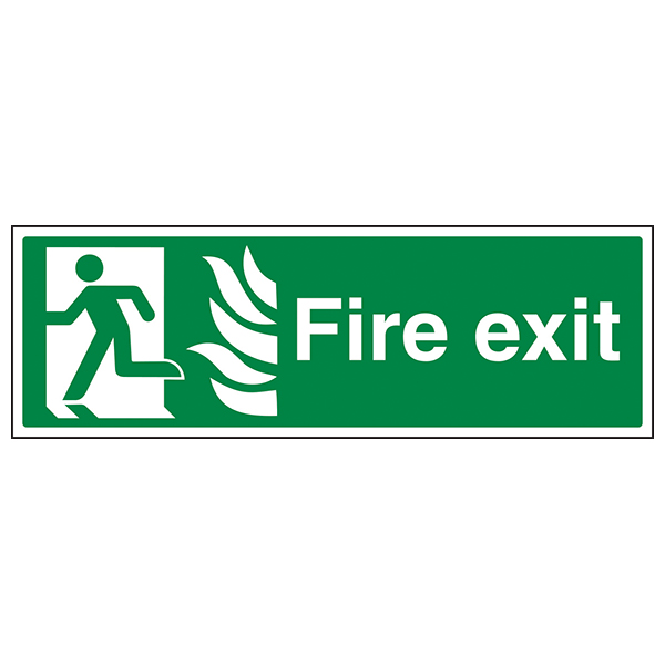 NHS Fire Exit Safety Sign Compliant EN ISO 7010 Hospitals