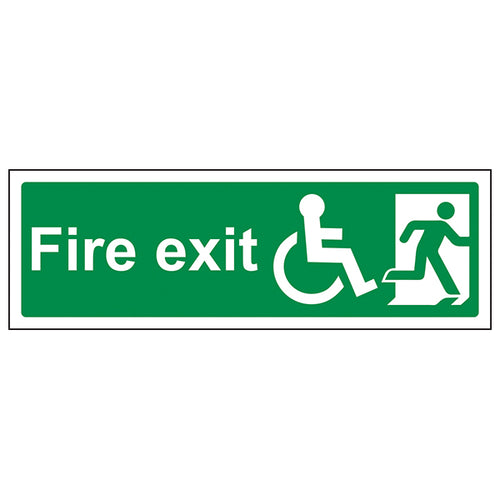 Wheelchair Fire Exit Safety Sign EN ISO 7010 Hospitals