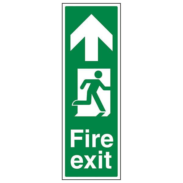 Fire Exit Arrow Up Safety Sign Durable BS5499 For Buildings