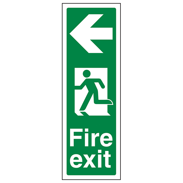 Fire Exit Arrow Left Safety Sign Essential ISO7010Compliant
