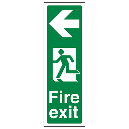 Fire Exit Arrow Left Safety Sign Essential ISO7010Compliant