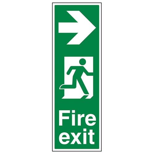 Fire Exit Arrow Right Safety Sign Compliant For Workplaces