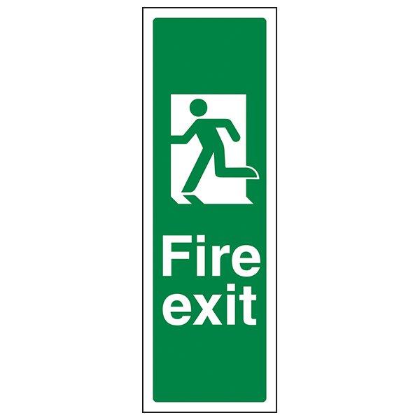 Final Fire Exit Man Left Safety Sign Emergency Workplace
