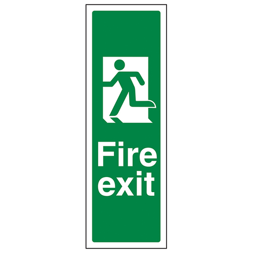 Final Fire Exit Man Left Safety Sign Emergency Workplace