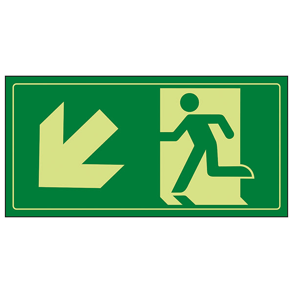 GITD Fire Exit Safety Sign Emergency For Workplaces